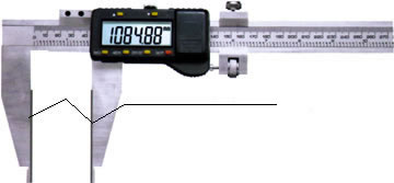 Digital calipers with carbide tipped jaws