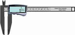 Fractional plastic digital calipers with long jaws