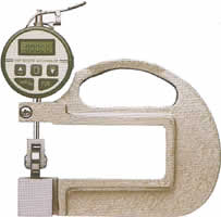 Thickness gauge with roller inserts
