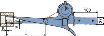 Internal dial caliper gauges