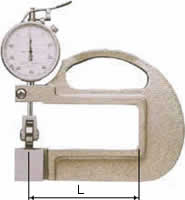 Thickness gauge with roller inserts