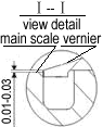 Parallax free bevel vernier caliper