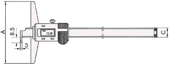 Digital depth gauge