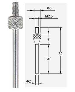 P2 Measuring head with cylinder point