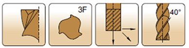 Solid Carbide End Mill MN for aluminum alloys