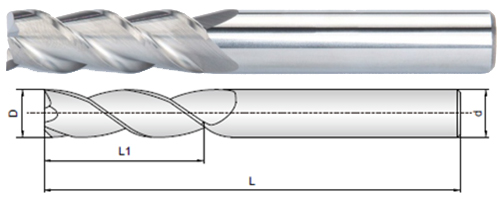 Solid Carbide End Mill MN for aluminum alloys