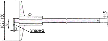 Vernier depth gage