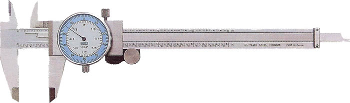 6" Fractional dial caliper