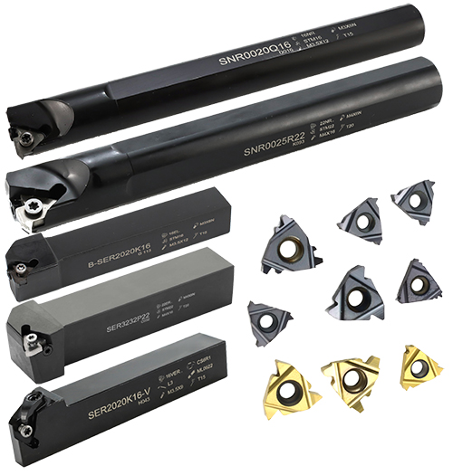 External and Internal Threading Tools, and threading inserts