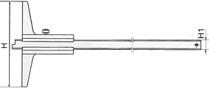 Vernier depth gage